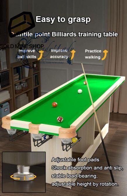 小型ビリヤードテーブル 屋内プールトレーニングテーブル 大人用ミニビリヤード台 リビングルーム リクルーム オフィスガレージ用 2 45 x 0 61 m