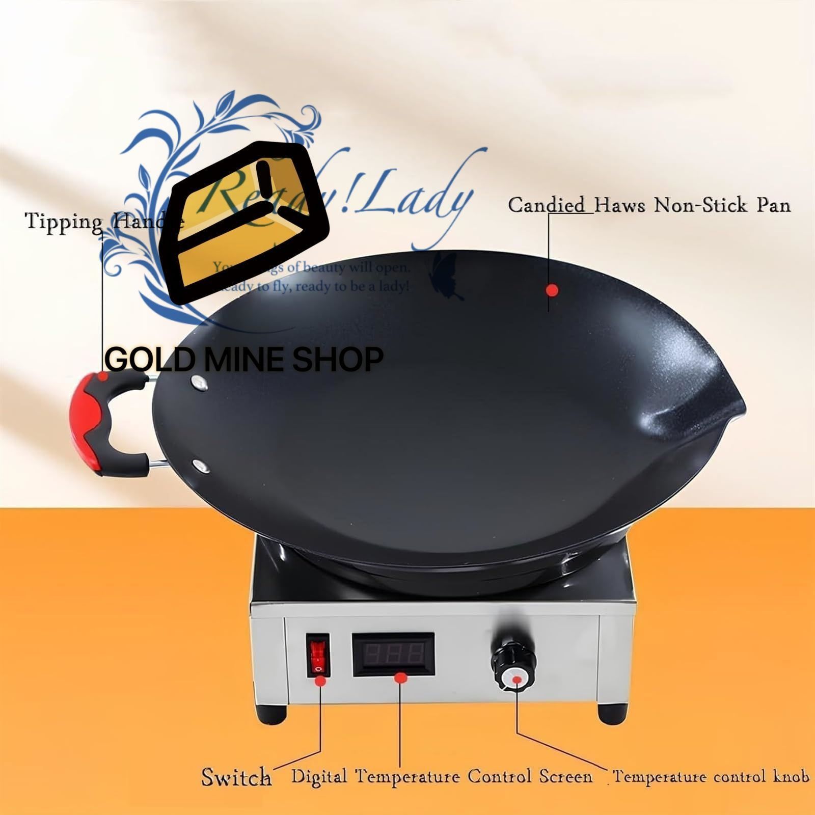 デジタルディスプレイ-温度制御 ポット直径35.5cm