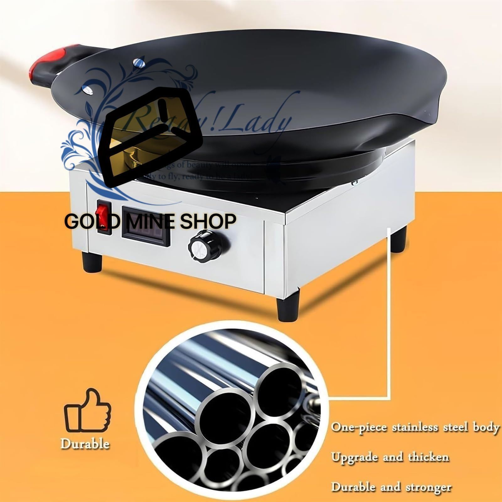 デジタルディスプレイ-温度制御 ポット直径35.5cm