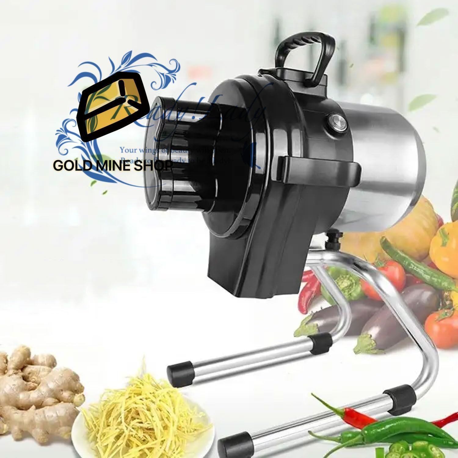 110W 業務用野菜シュレッダー 6000rpm 卓上電動切断機 丸刃付き 厚さ2mm 大根 ジャガイモ 生姜用取り外し なスライサー