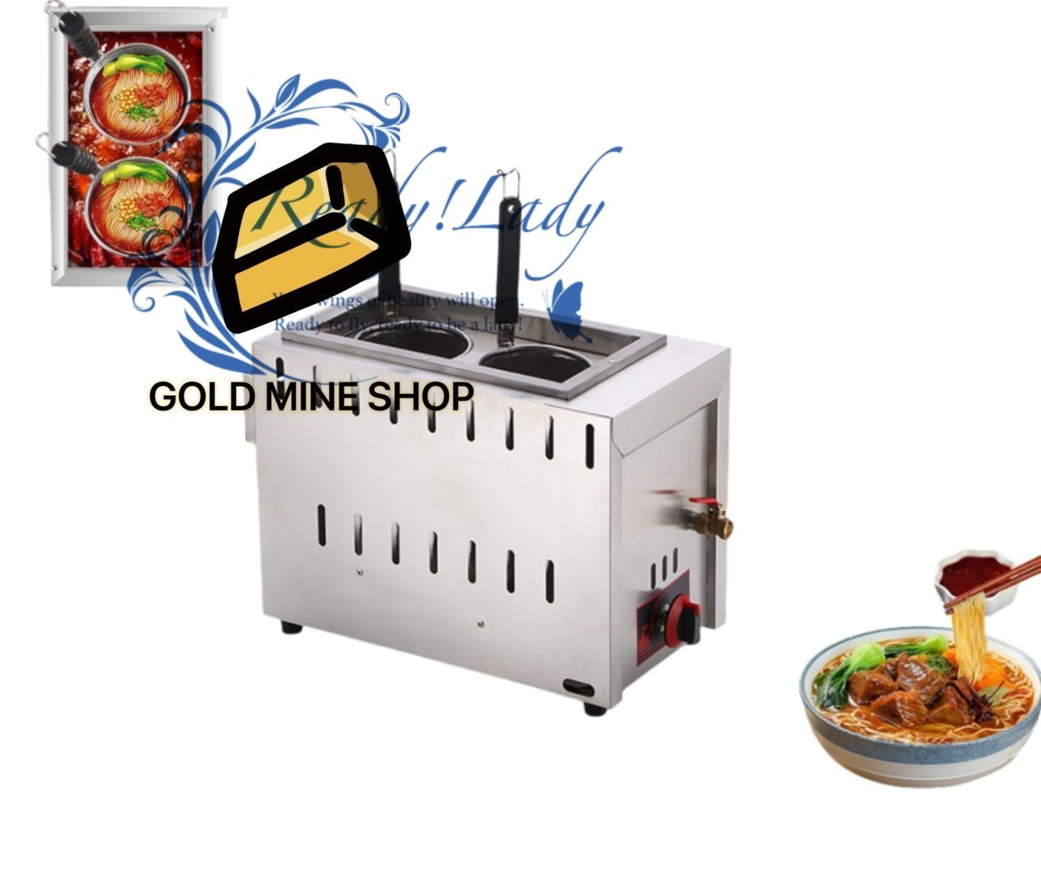 卓上ガス麺調理器業務用麺茹で器 多用途 うどん ラーメン てぼ 麺湯切り パスタ揚げ 茹で上げ 煮込み料理 煮物 60 180℃ 調節 な温度 保温機能あり 省エネ 防錆でお手入れが簡単 飲食店家庭用 業務用 シルバー