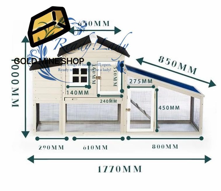 屋外の木製鶏小屋 大型鶏舎 家禽ケージ 鶏小屋 4-6羽用 2段 巣箱が付いている耐候性 ウサギ小屋 アヒル小屋 ペットケージ 水で洗える組み立て簡単 ハリネズミ小屋 幼稚園 動物園で使用
