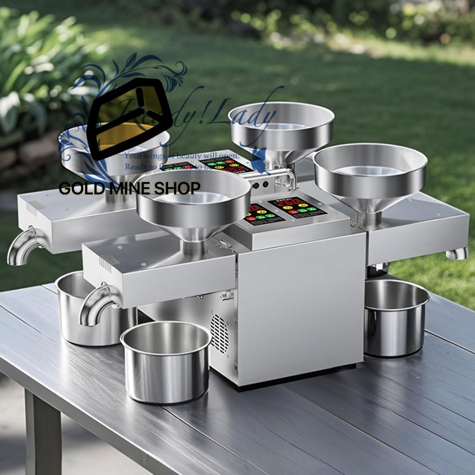 自動電動オイルプレス機 1200Wステンレススチールナッツオイル抽出機 40-300℃温度調節 業務用 家庭用 コールドオイル抽出機