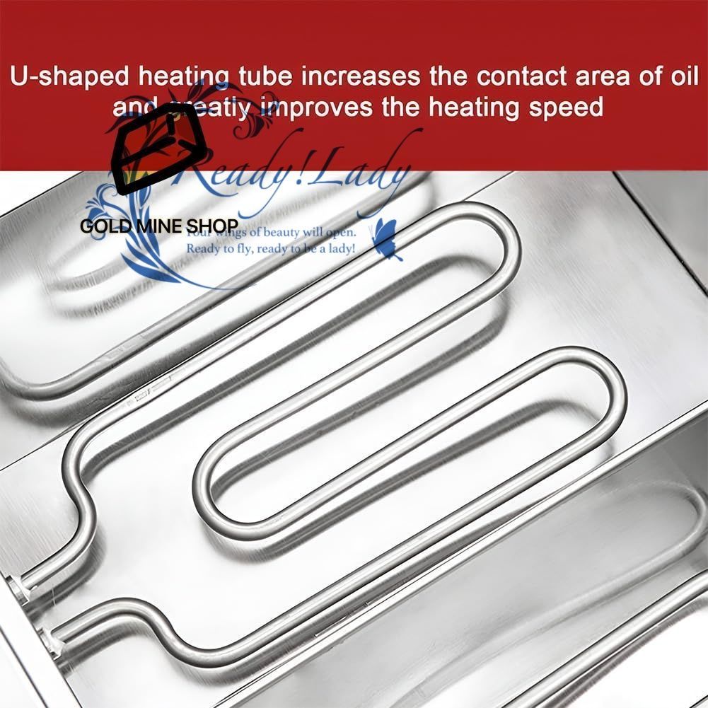 蓋と2つのオイルバスケット付き12L