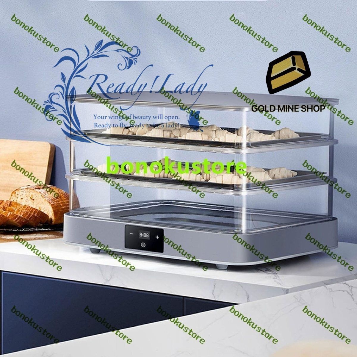 40 L家庭用発酵ボックス 130 W取り外し な3層パンプルーフィングマシン 温度20 45° C タイミング1分 24時間 ヨーグルト ピザ用