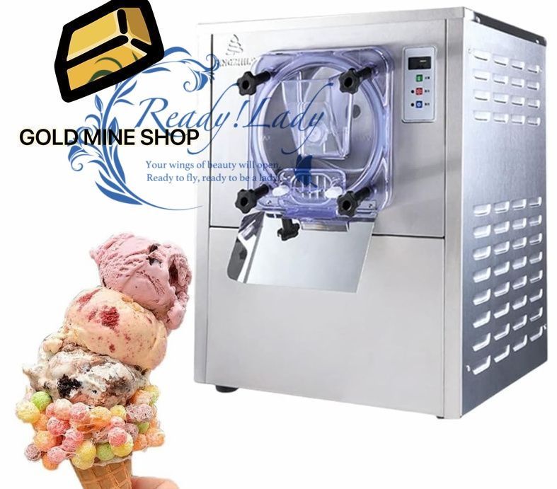攪拌ハードアイスクリームマシン 完全な透明なディスペンサー レストランスナックバーカフェ フルーツヨーグルトバッチフリージングアイスクリームマシンに適しています