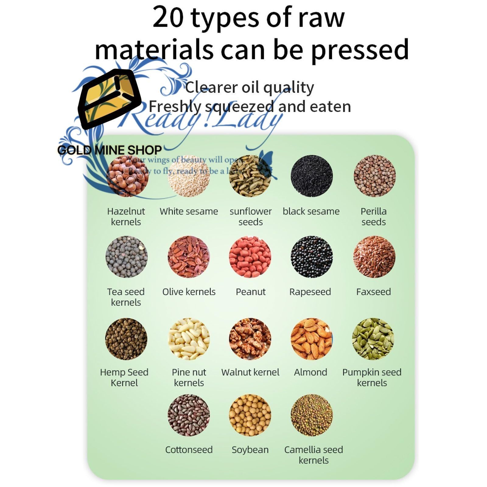 自動ナッツオイルプレス 600Wステンレススチール製電動ホット コールドオイル スマートコントロールパネル付き 40 300℃温度調節 MARWIL-DEMENAGEMENTS_CH