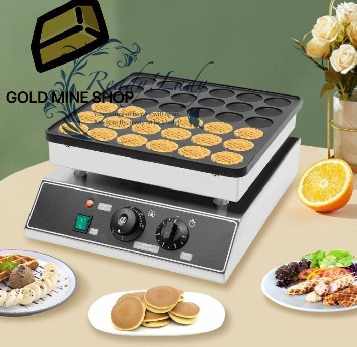 ミニパンケーキベーカーメーカー 36穴 業務用ノンスティックワッフルメーカー マフィンマシン ステンレススチール製ミニパンケーキメーカー どら焼きメーカー ベーカリー ホーム キッチン レストラン用 10