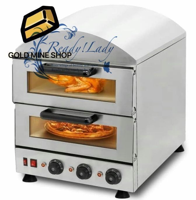 電気ピザ窯 防爆ランプと冷却孔付き 温度制御50 350℃ ステンレステーブル構造 レストラン パーティーに適している