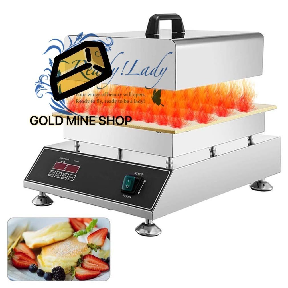 電気スフレマシン 業務用1500Wスフレ菓子器 温度範囲50 300℃ ノンスティック銅加熱プレート付き ケーキベーカー機器 レストラン パン屋用