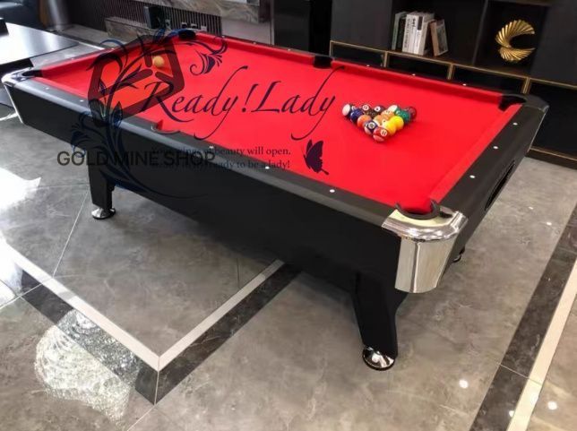 2in1 マルチゲームテーブル ビリヤード台 卓球台 室内 子供 大人 店用 9フィート 台布4色 赤