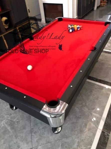2in1 マルチゲームテーブル ビリヤード台 卓球台 室内 子供 大人 店用 9フィート 台布4色 赤