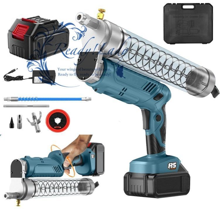 電動グリスガン 手持ち式●回転式 充電式 コードレス グリースガン 12000PSI高圧 容量600cc 樽型用●ケムシ型用 多機能 1台2役 掘削機グリースガン 農業機械 車 オートバイのメンテナンス KWT-85 バッテリー1個