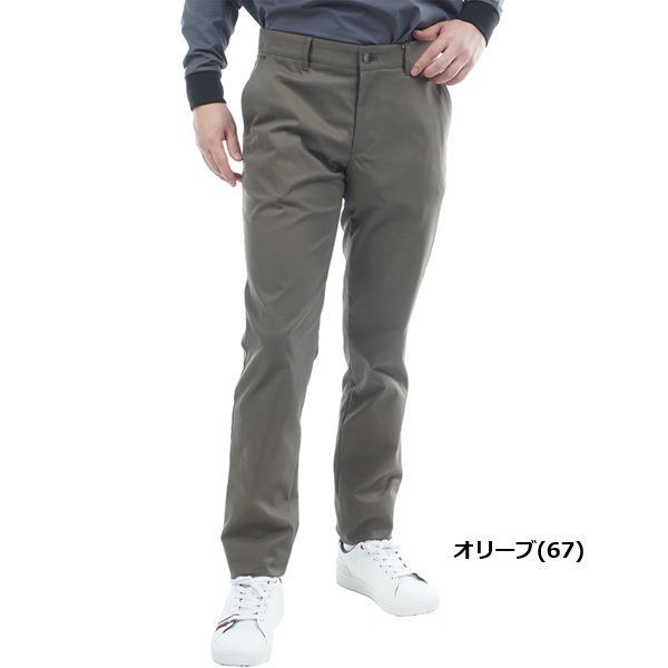 トミーヒルフィガー ゴルフ メンズ ベーシック テーパードパンツ TOMMY HILFIGER GOLF THMA566 秋冬モデル オリーブ 67