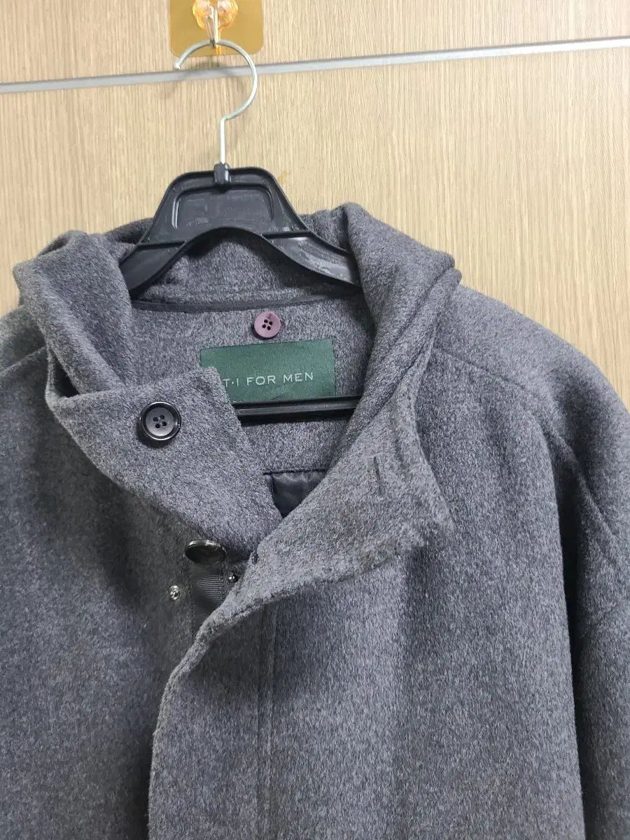 T.I for men ウールカシミア フード コート 105