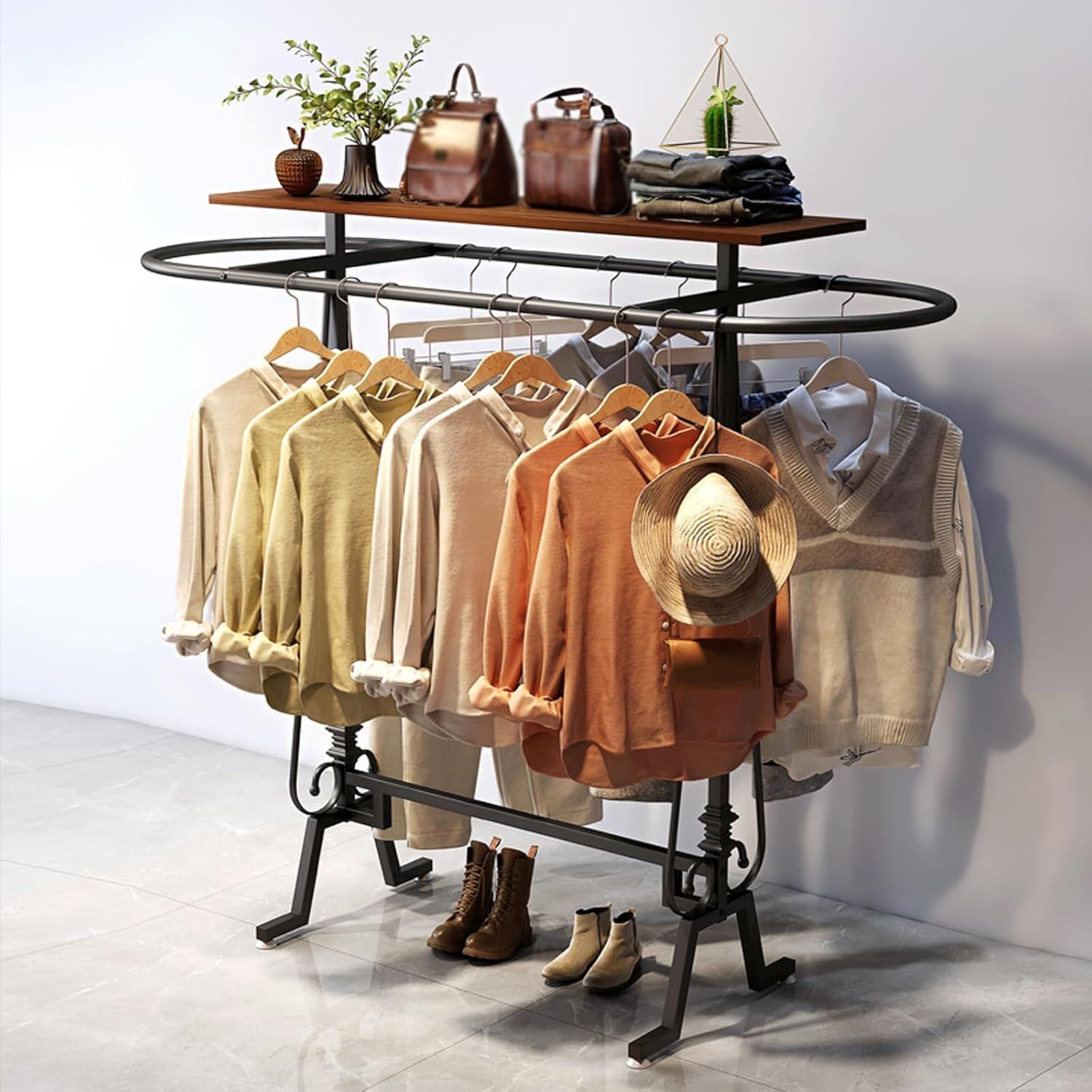 寝室用衣類吊り下げ用ポータブル小売ディスプレイスタンド