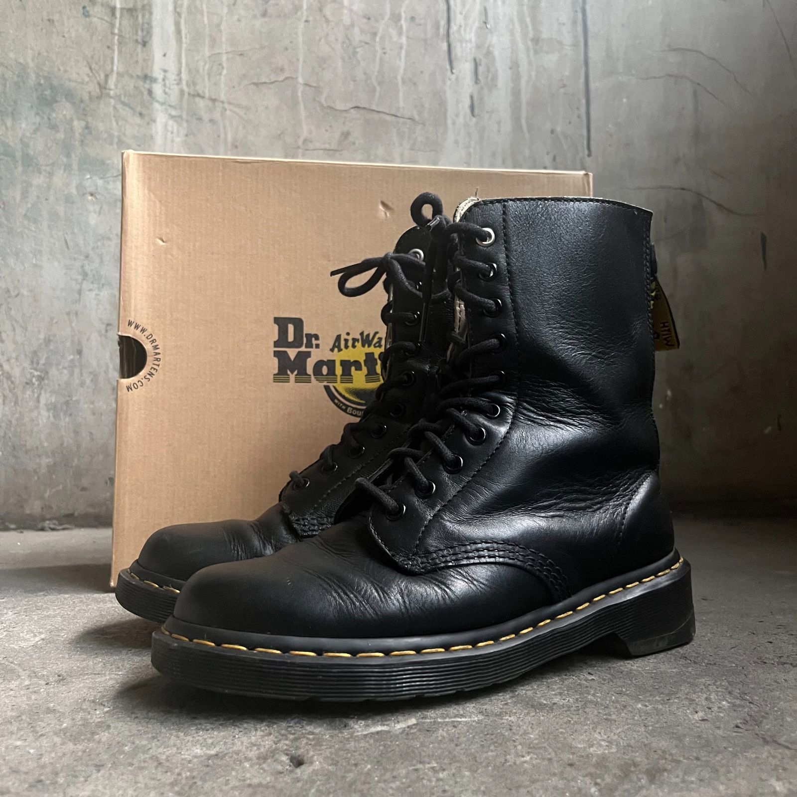 Y s × Dr.Martens 10EYE BOOT 26cm ワイズ ドクターマーチン ブーツ バックジップ Yohji Yamamoto ヨウジヤマモト