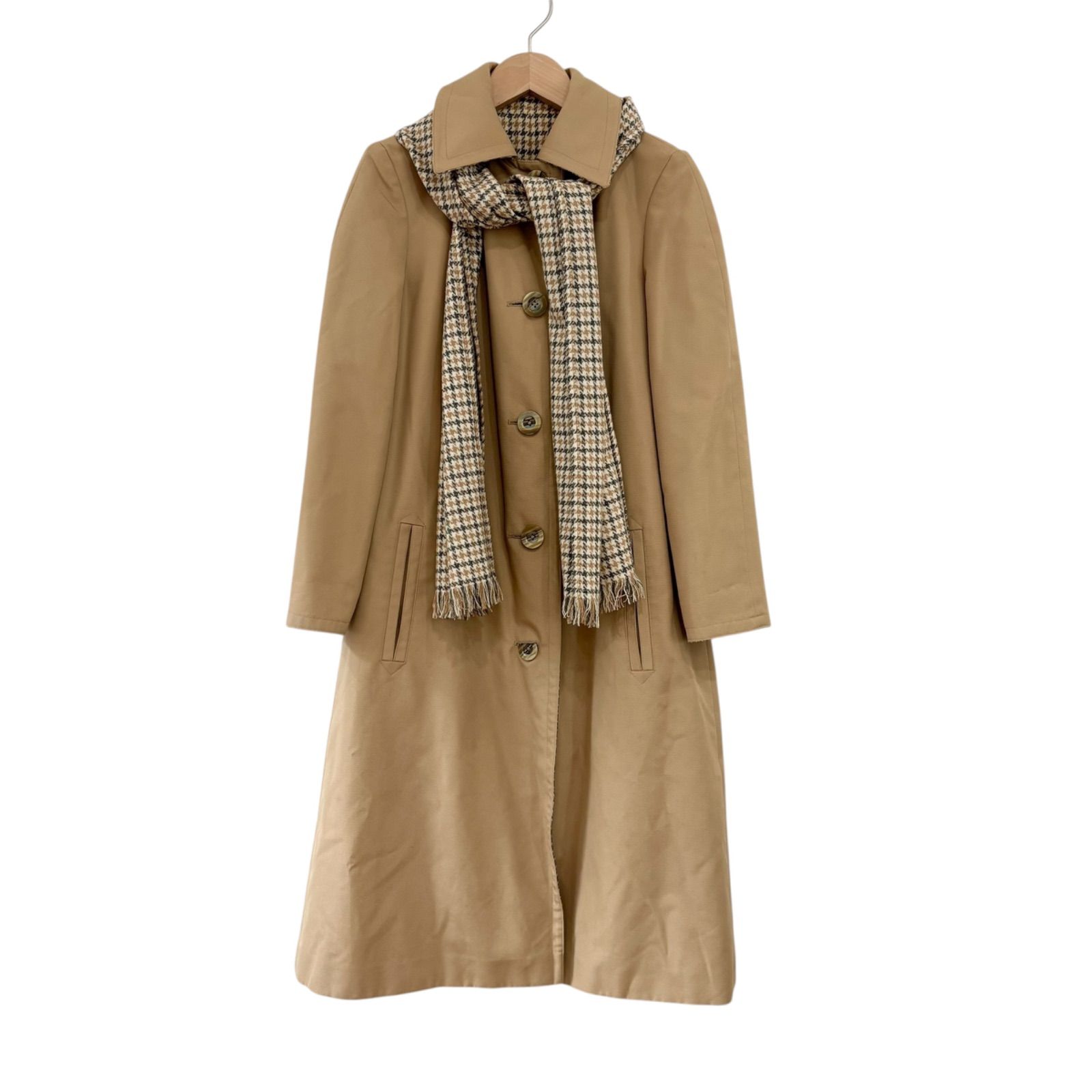 Z1586 Aquascutum アクアスキュータム マフラー付き リバーシブル