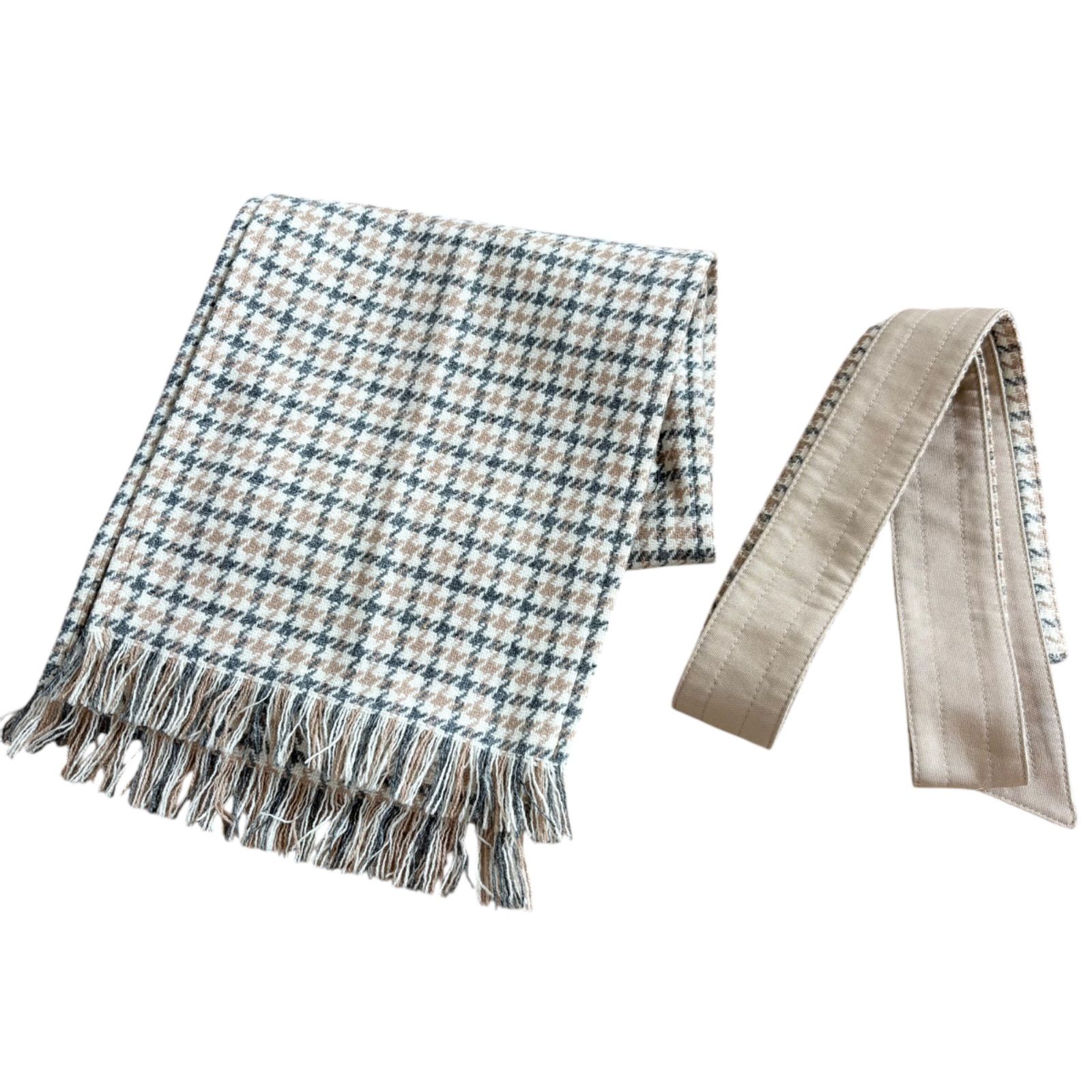 Z1586 Aquascutum アクアスキュータム マフラー付き リバーシブル