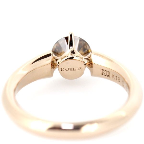 カシケイ ソリティア ブラウン ダイヤモンド 0.53ct リング K18 5号