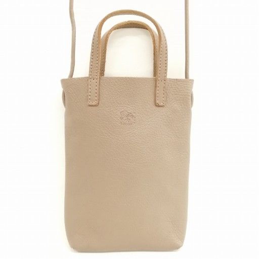 イルビゾンテ IL BISONTE 2way ミニ ショルダーバッグ トートバッグ レザー グレー系