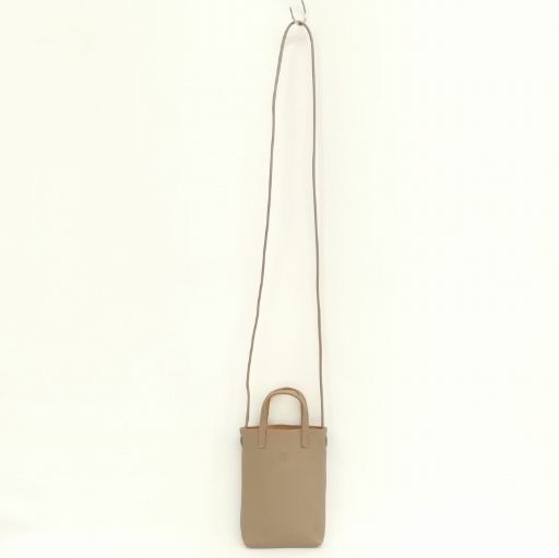 イルビゾンテ IL BISONTE 2way ミニ ショルダーバッグ トートバッグ レザー グレー系