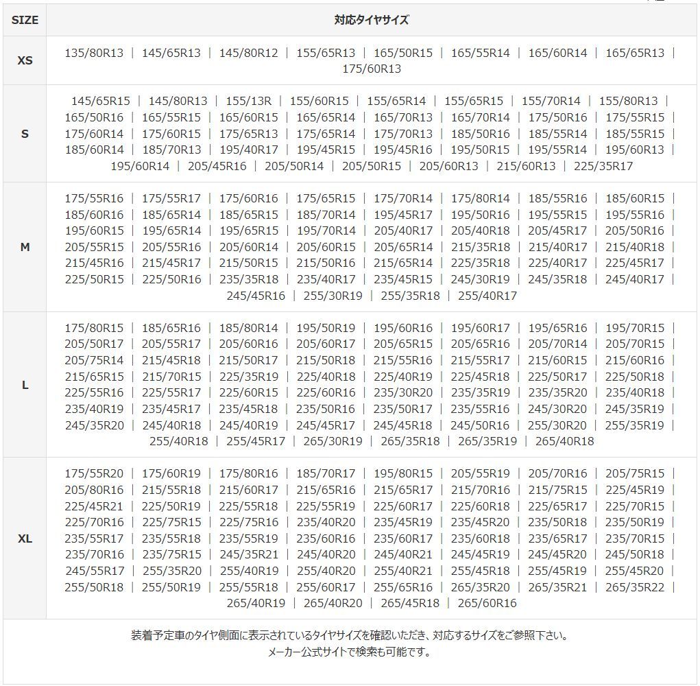 タイヤに履かせる靴下 コンパクト