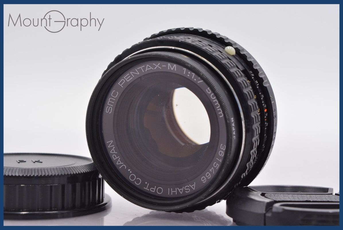 ペンタックス PENTAX SMC M 50 mm F 1 7 前後キャップ レンズフィルター付 同梱可 am 453