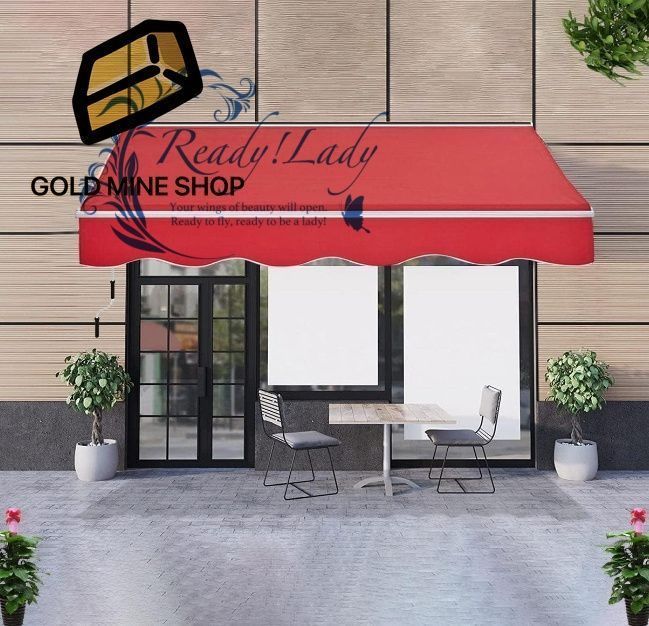 サンシェード 3mx2m 日除け シェード オーニングテント伸縮 日除けオーニング 手動ひさし 金具ひさし 後付け日よけシェードパティオオーニングオーニング 巻き取り式日よけ シェード折りたたみ式手動オーニングクランクハンドル付き