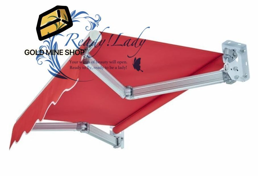 サンシェード 3mx2m 日除け シェード オーニングテント伸縮 日除けオーニング 手動ひさし 金具ひさし 後付け日よけシェードパティオオーニングオーニング 巻き取り式日よけ シェード折りたたみ式手動オーニングクランクハンドル付き