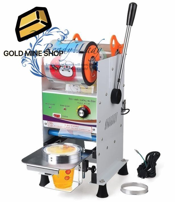 カップ シール機 半自動式カップ シーラー機 カップ径 90 95 mm カップ高さ18 cm 300 500カップ 時 業務用 ホワイト 110 V