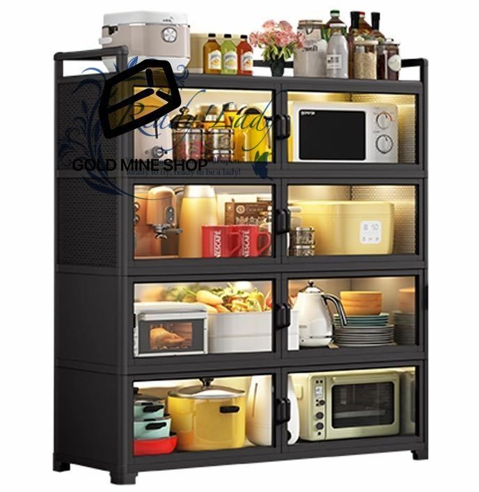 食器だな キッチン 食器棚 ひとり暮らし用 食器棚 スリム 食器棚 キャスター付き キッチン 収納 食器棚 収納 北欧風 大容量 扉付 防塵 ネジ不要 スナップ丨構造 簡単組立 ブラック 100x40x165cm