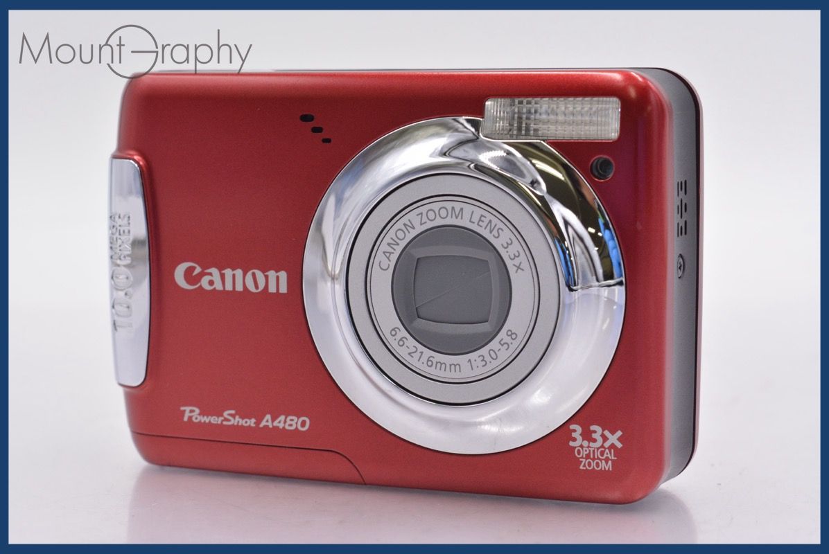 ☆極上美品☆ キヤノン Canon PowerShot A480 3.3x 単三電池仕様 ☆完