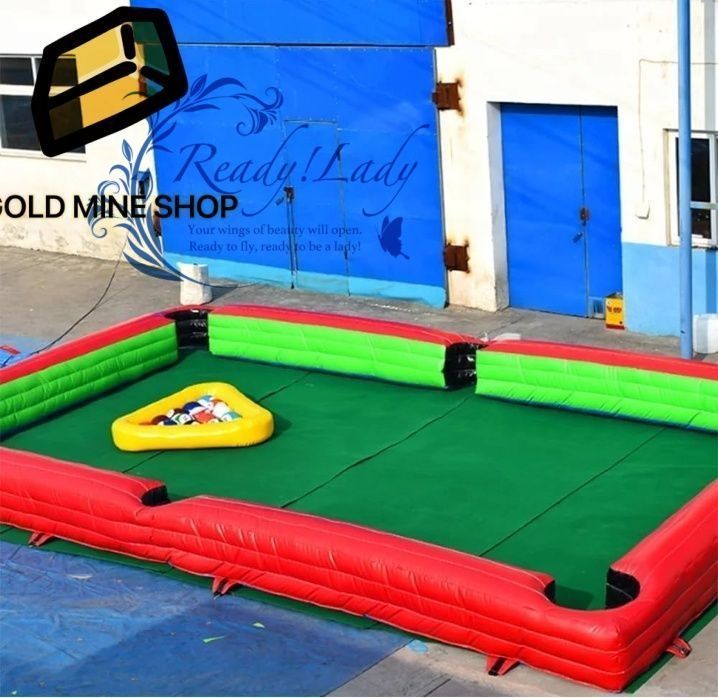 屋外インフレータブルランドビリヤードテーブル|インフレータブルスポーツゲームビリヤード遊び場 スヌーカーテーブルインフレータブルスヌーカープールフットボールスヌーカービリヤード ボールと送風機付き 10 x 8 m