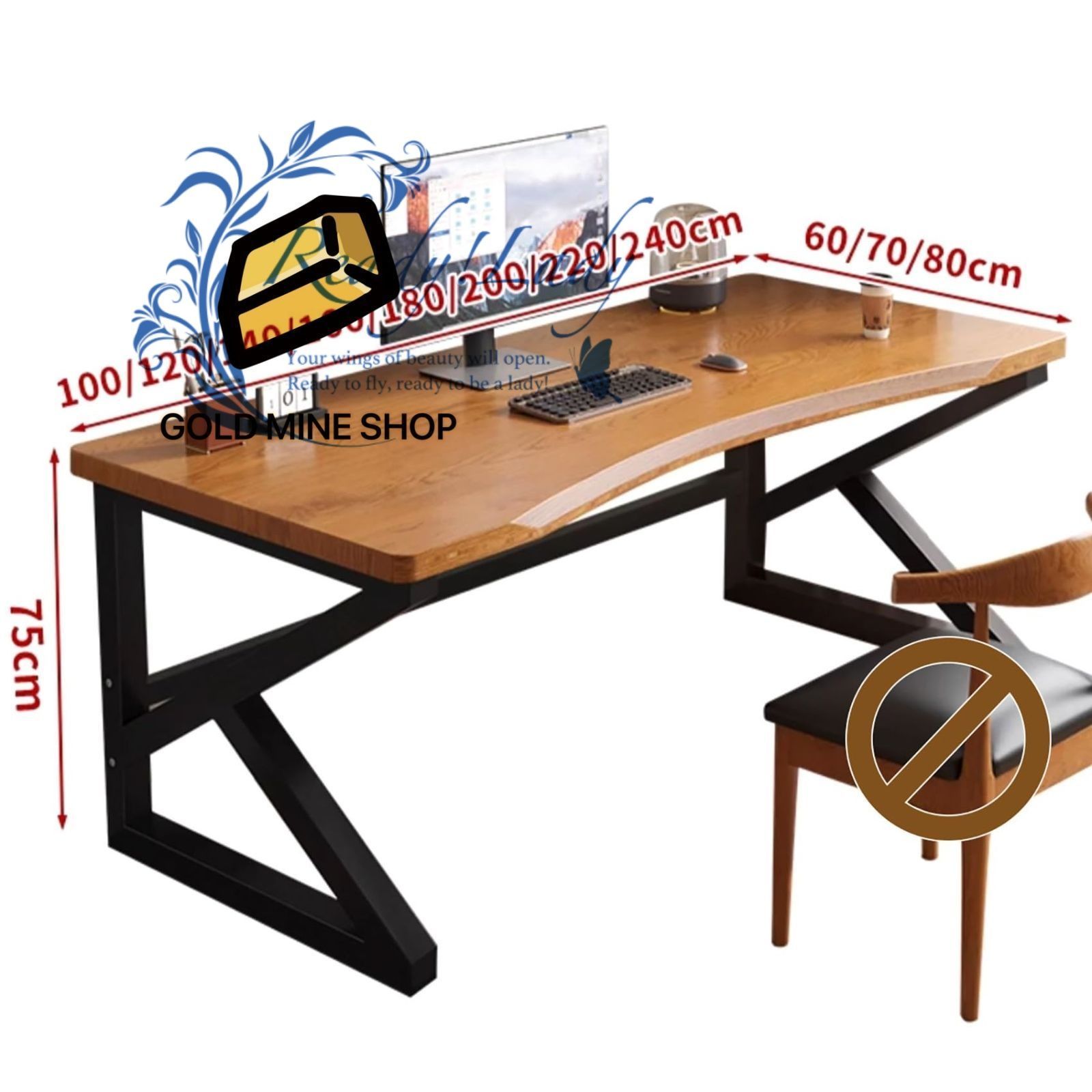 パソコンデスク pcデスク ゲーミングデスク 高さ75cm デスク オフィスデスク コンピュータテーブル ゲームテーブル 学習テーブル 無垢材素材 組み立て簡単 家庭 オフィスに最適 100CM