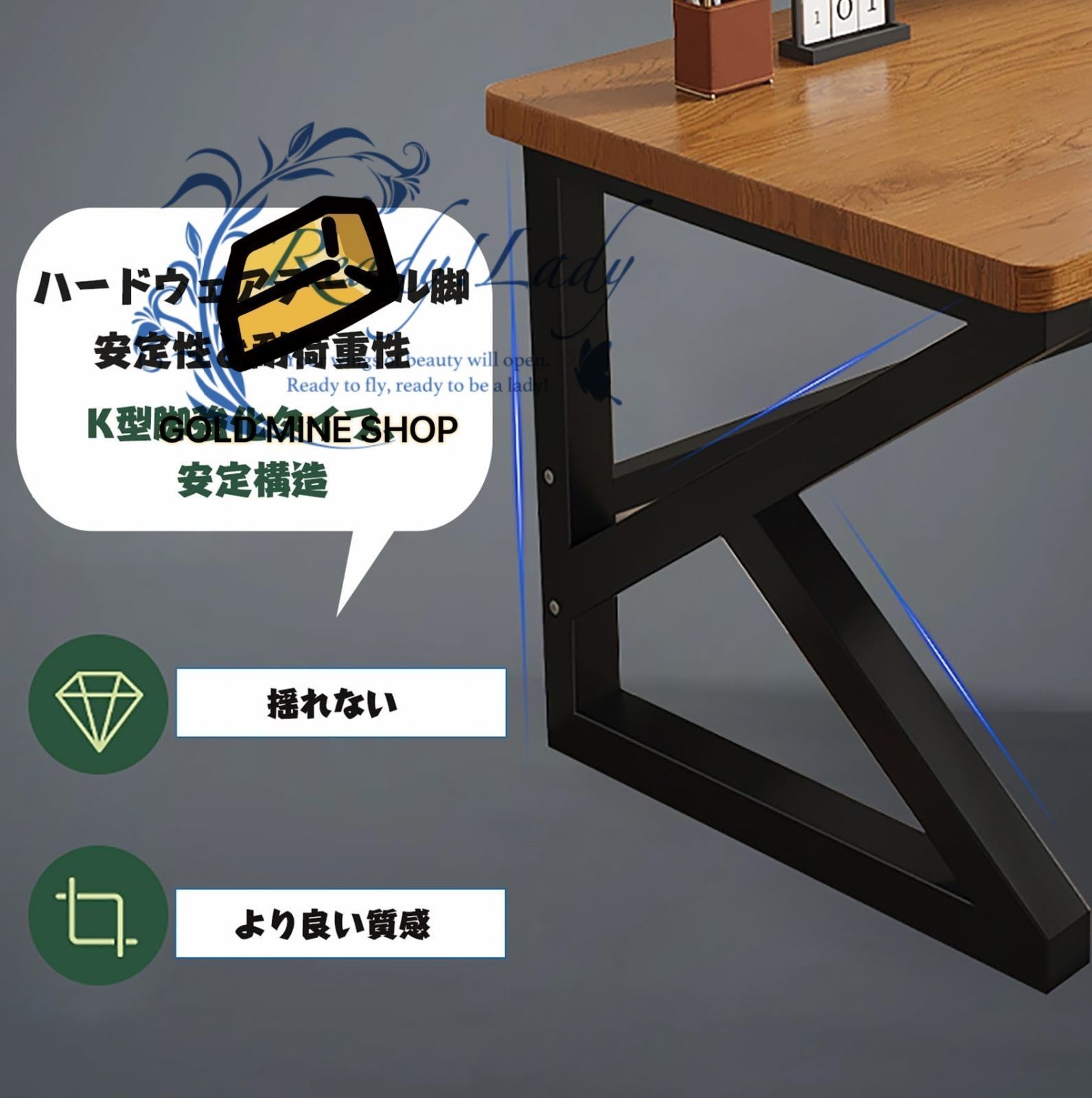 パソコンデスク pcデスク ゲーミングデスク 高さ75cm デスク オフィスデスク コンピュータテーブル ゲームテーブル 学習テーブル 無垢材素材 組み立て簡単 家庭 オフィスに最適 100CM MARWIL-DEMENAGEMENTS_CH