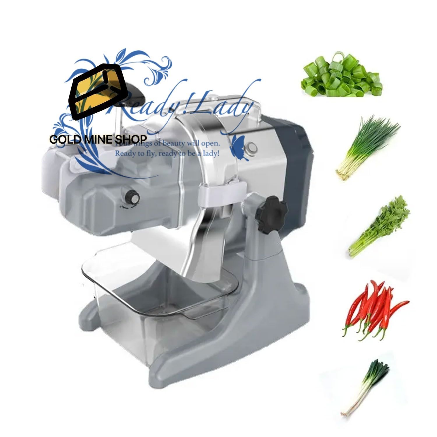 業務用デスクトップネギ切断機 300W電動野菜千切りカッター 1500rpm高速 チャイブ ピーマン セロリ ネギ用の取り外し な防水
