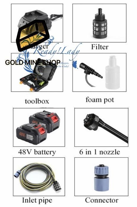 ルーフテント 車 ルーフテント 車上テント 軽自動車 カールーフテント コードレス高圧洗浄機 48vリチウムバッテリー付きポータブル高圧洗浄機 6 in 1ノズル 車 床 庭の掃除と散水用バッテリー高圧洗浄機 BRIGHTFACE_UK