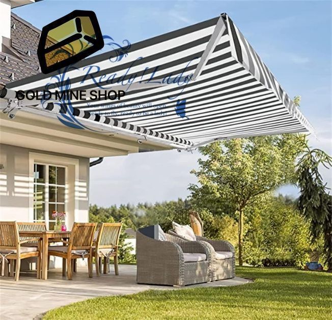 オーニングテント ひさし 金具 日除け シェード オーニングテント 伸縮式 オーニングテントひさし 雨除け オーニング オーニングテント 伸縮式 ベランダ ひさし 巻き取りガゼボ 4 2.5M