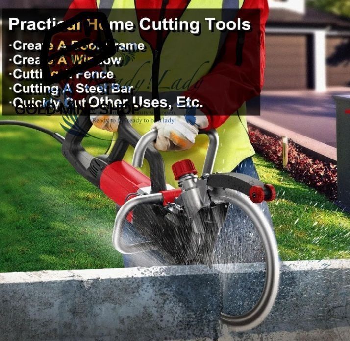 370MMコンクリートリングソー 8800W|220Vブラシレスコンクリートソー 給水式ダスト抑制機能付き 切断深さ270mm コンクリート 大理石 スチール レンガ 花崗岩用ハンドヘルド電動壁カッター