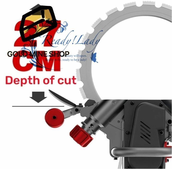  370 MMコンクリートリングソー 8800 W 220 Vブラシレスコンクリートソー 給水式ダスト抑制機能付き 切断深さ270 mm コンクリート 大理石 スチール レンガ 花崗岩用ハンドヘルド電動壁カッター その他 電動工具 エア工具