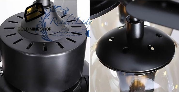 シーリングファンライトファン付き照明 リビングルームアイアンリーフファンライトシーリングファンライト寝室サイレントシャンデリアファンシーリングファンライト夏