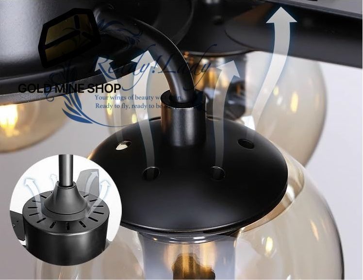 リビングルームアイアンリーフファンライトシーリングファンライト寝室サイレントシャンデリアファンシーリングファンライト夏 シーリングライト