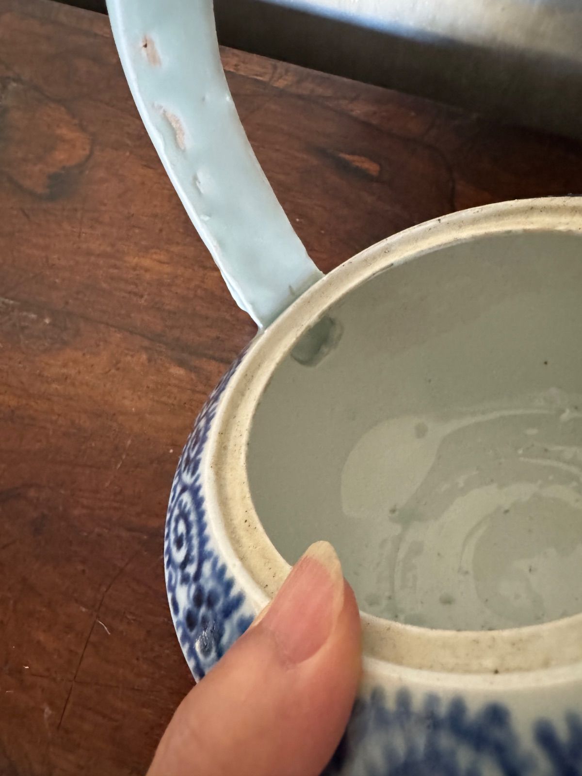 江戸後期 古伊万里 染付蛸唐草菊文 水注 銚子 WWW_IBETON_RU