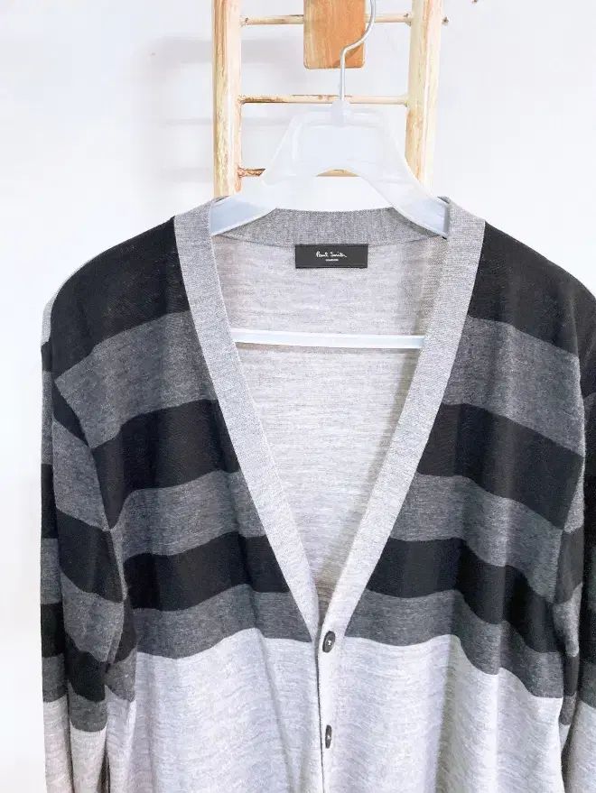 モンヴィンテージ L ポール スミス メンズ メリノウール ハングルタグ Vネック カーディガン