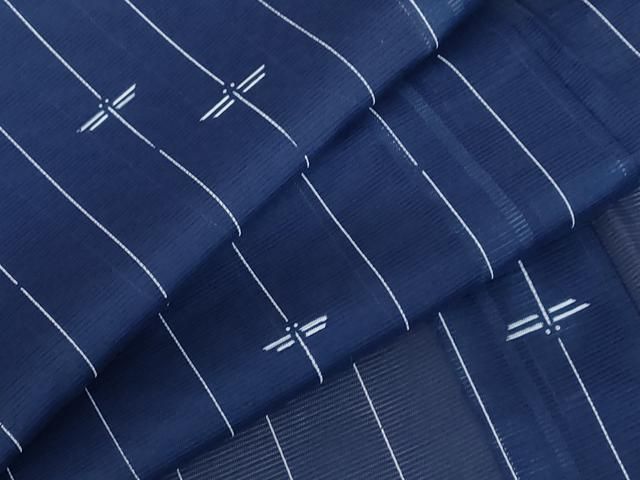 平和屋着物 夏物 小紋 絽 トンボ 蜻蛉 勝虫 洗える着物 AABB8630st