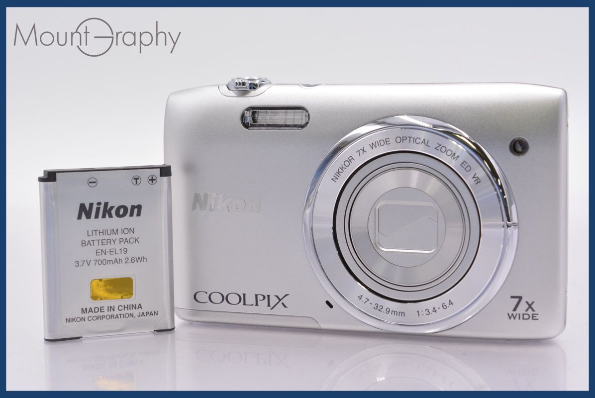 ☆ジャンク特価☆ ニコン Nikon COOLPIX S3500 7x バッテリー付属 同梱