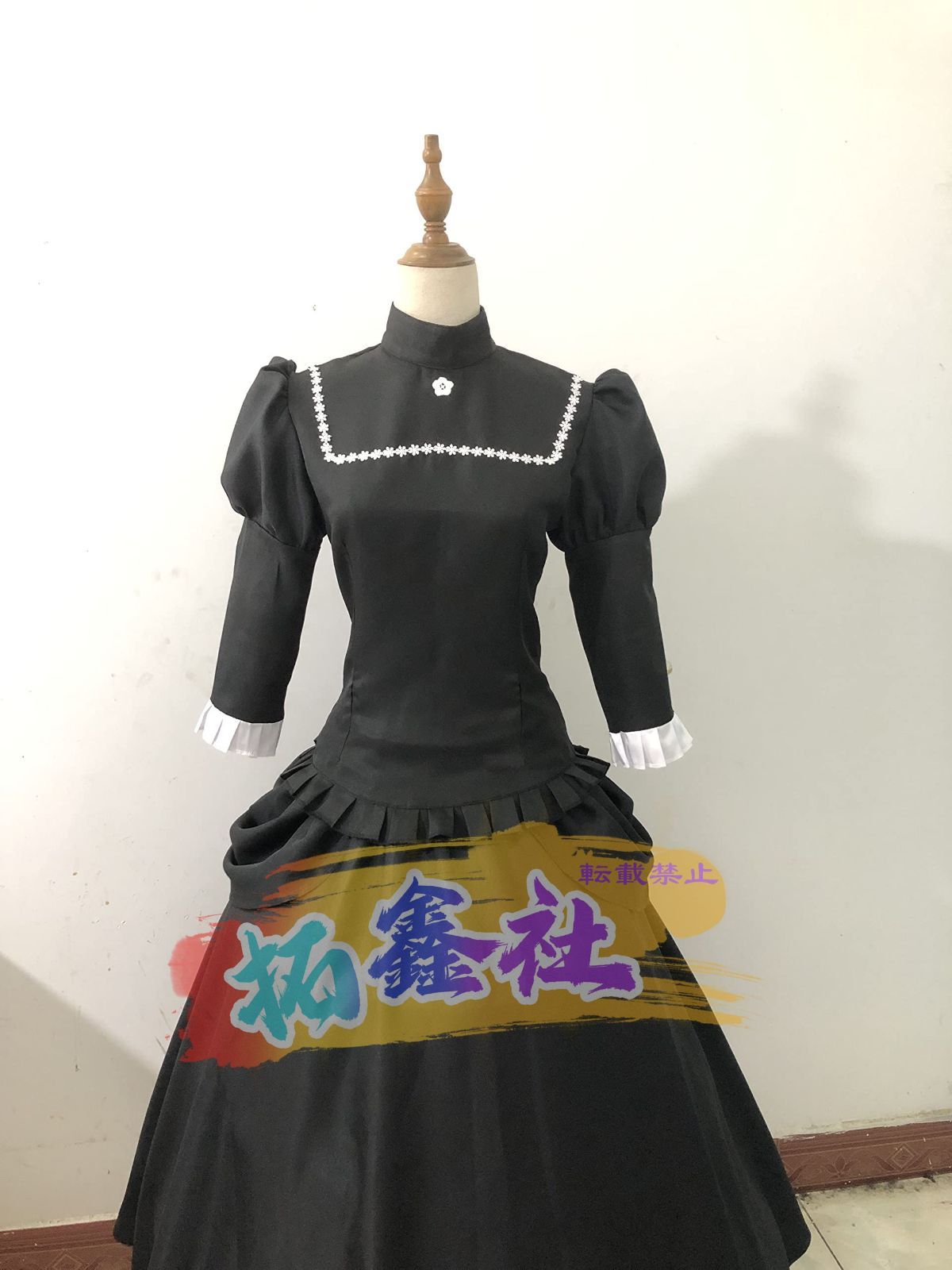 ゴールデンカムイ 家永カノ 黒いドレス コスプレ衣装 お盆 プレゼント 祭り 変装 ステージ 舞台服 コスプレ祭 文化祭 女M