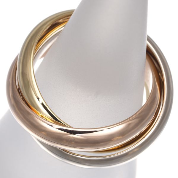 カルティエ トリニティリング スリー LM 51号 K18YG WG PG 179390