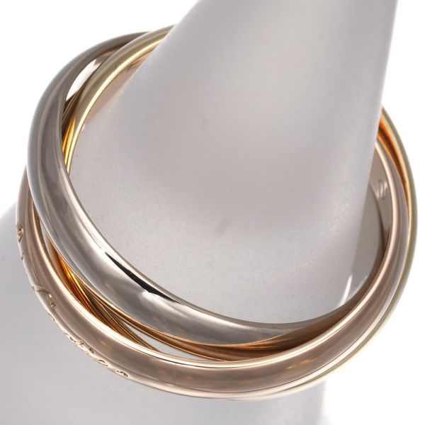 カルティエ トリニティリング スリー クラシック 54号 K18YG WG PG 178495